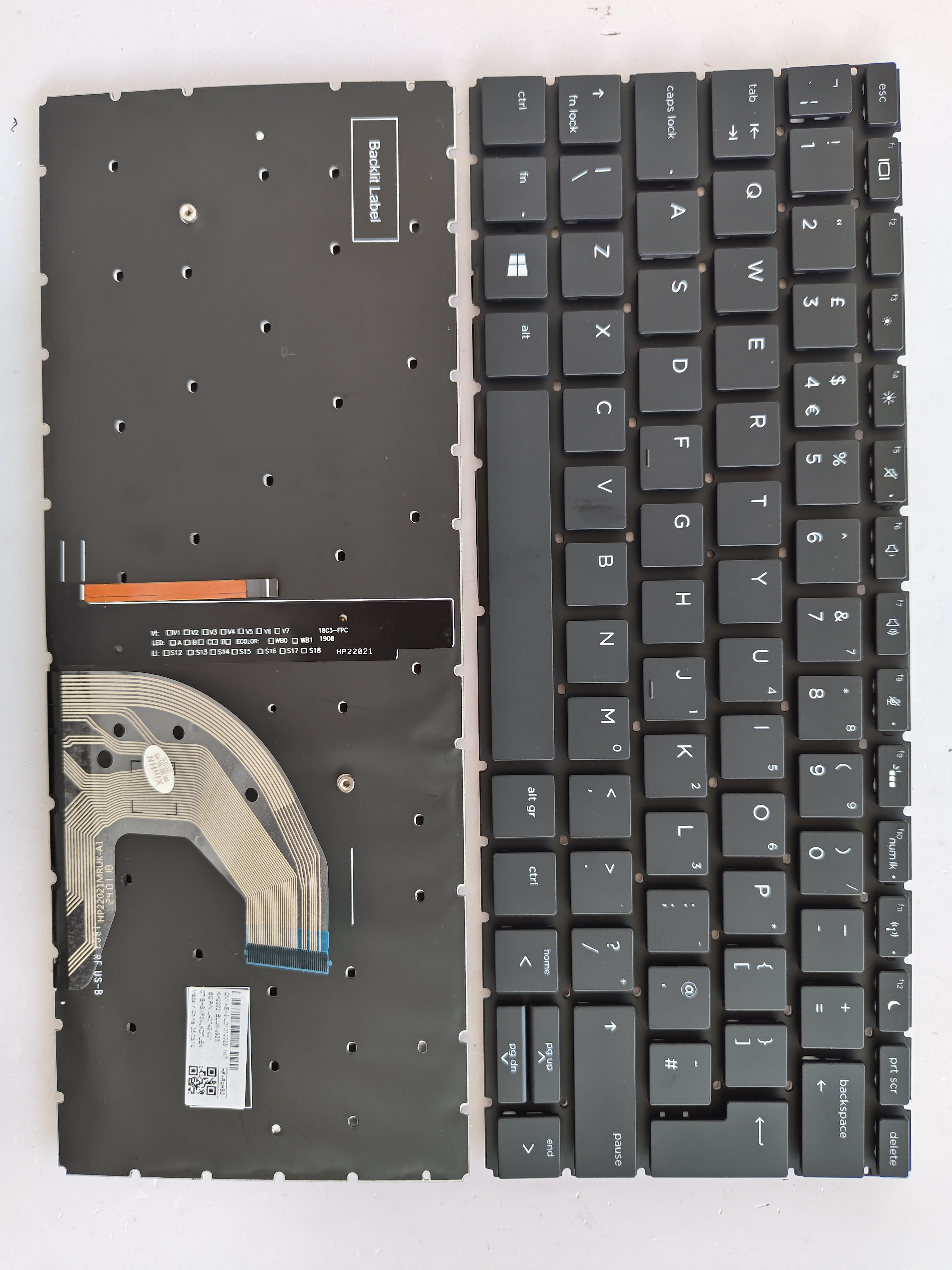 Picture of New Replacement Laptop Keyboard For HP 430G6/435G6/430G7/435G7 BLACK Backlit (OEM) Uk Layout